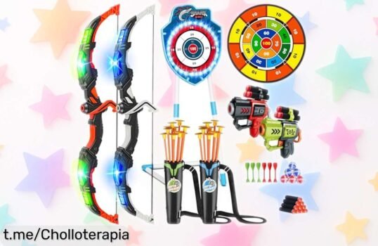 Juguete LED VATOS de arco y diana de tiburón: diversión a tope para los peques con luces que encantan, ¡oportunidad imperdible por un precio que no te lo crees!