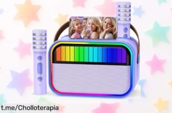 Karaoke portátil con altavoz Bluetooth y luces de fiesta, el chollazo ideal para hacer vibrar tus cumpleaños ¡no te quedes sin el tuyo ya!