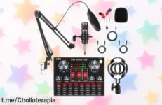 Kit completo de micrófono BM 800 para podcast: sonido profesional a precio loco, listo para grabar tus mejores momentos en YouTube o TikTok. ¡No dejes escapar este ofertón y crea ya!