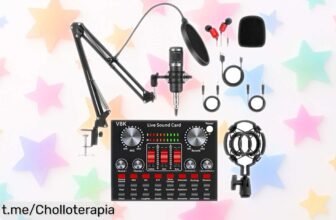 Kit completo de micrófono BM 800 para podcast: sonido profesional a precio loco, listo para grabar tus mejores momentos en YouTube o TikTok. ¡No dejes escapar este ofertón y crea ya!