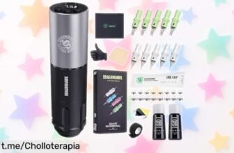 Kit completo inalámbrico Dragonhawk A Line A1 para tatuar fácil: ¡super chollo con batería potente y motor sin vibraciones! No dejes pasar esta oportunidad única, ¡crea arte en la piel ahora mismo!
