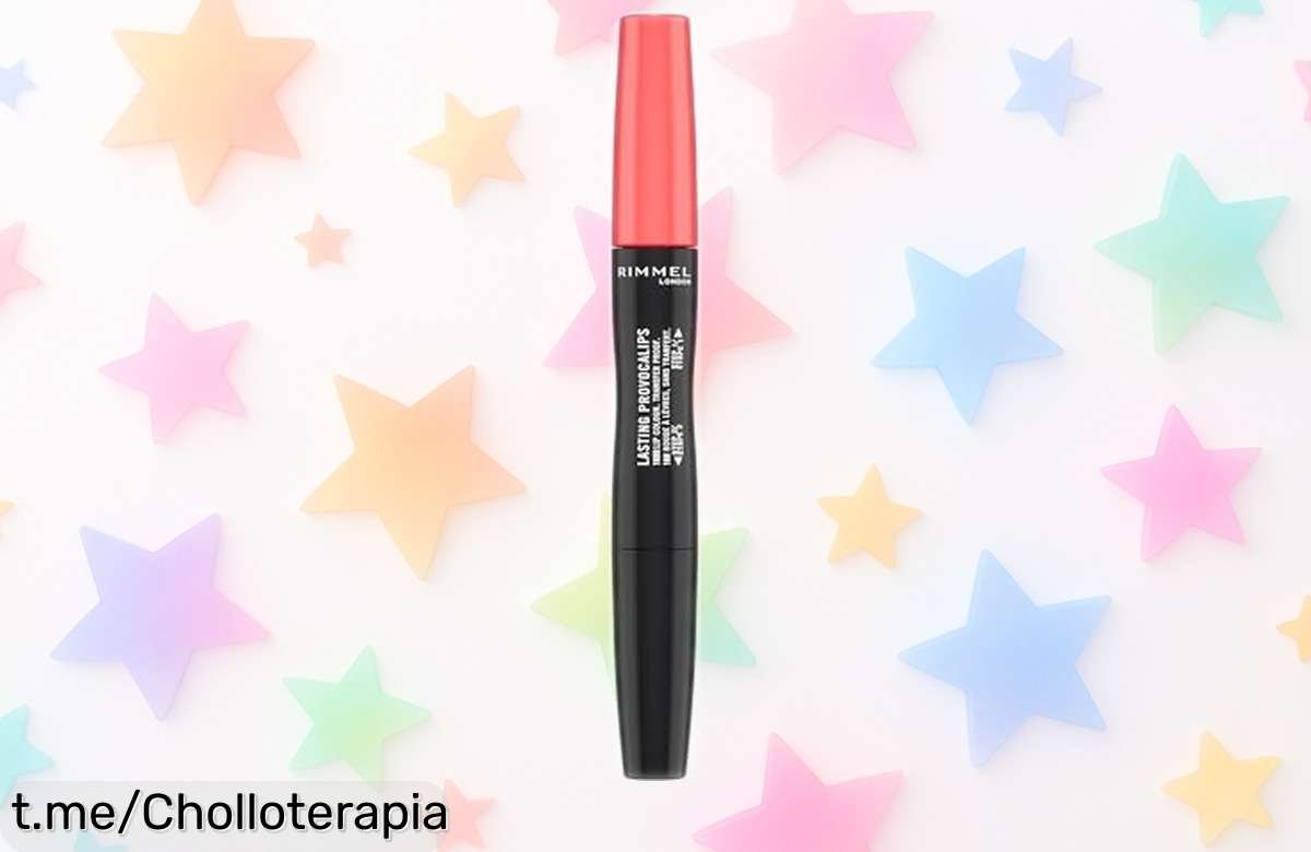 Labial fijo en dos pasos Rimmel Lasting Provocalips: ¡ofertón locazo que aguanta besos y comidas, perfecto para brillar todo el día! No dejes pasar esta oportunidad.