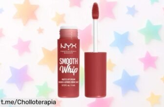 Labial líquido cremoso matte de NYX, color intenso que cuida tus labios con manteca de karité y cacao. ¡Aprovecha este ofertón exclusivo antes de quedarte sin el tuyo!