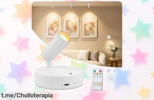 Lámpara LED inalámbrica Dehobo con control remoto, luz regulable y 20 horas de batería: aprovecha este ofertón que no querrás perderte y enciende tus espacios con estilo.