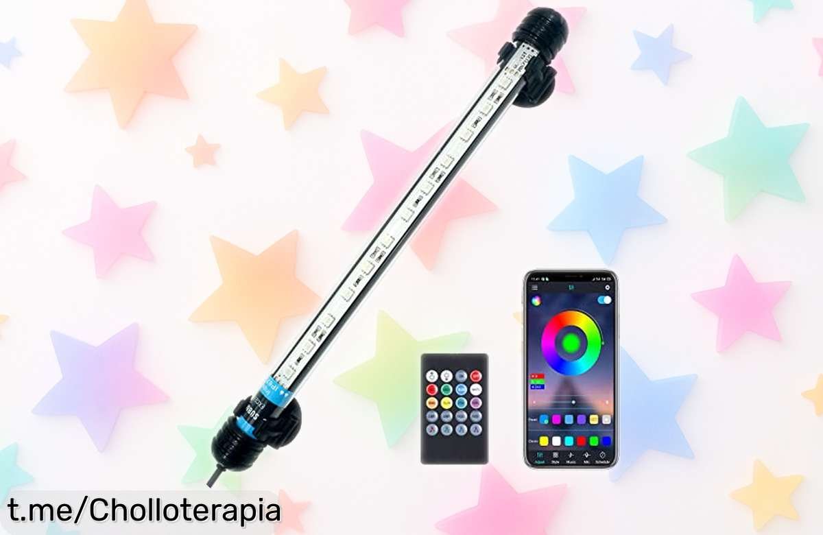 Lámpara LED sumergible VARMHUS que da vida a tus peces con colores infinitos y control remoto, chollo imperdible para iluminar tu acuario ¡No dejes pasar esta oportunidad única!