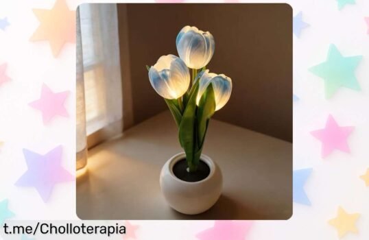 Lámpara de mesa Richaa con 3 tulipanes: crea un ambiente cálido a bajo precio y sorprende a quienes más quieres. ¡No te quedes sin esta oportunidad única!