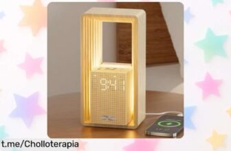 Lámpara de noche con reloj y doble alarma, tu aliado perfecto para dormir mejor a un precio loco que arrasa por su calidad. ¡No te la pierdas o lo lamentarás!