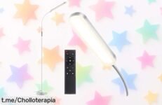 Lámpara de pie LED OUTON con mando y control por voz: ajusta la luz a tu gusto y olvídate de los vuelcos, ¡es un ofertón que no puedes dejar escapar ya!