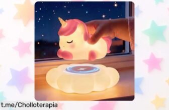 Lámpara nocturna infantil Mewaii Unicorn con luz regulable y sonidos relajantes, ¡un regalo brillante para tu bebé que ahora está a precio locazo!