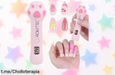 Lámpara para uñas gel Aokitec con diseño pata de gato, ¡ofertón increíble! Seca rápido y transforma tus manicuras en casa, no dejes pasar esta oportunidad única.
