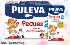 Leche de continuación Puleva Peques Tipo 2 en pack de 6 litros con Omega 3 y hierro, ¡ofertón a precio tirado que potencia la salud de tus peques!