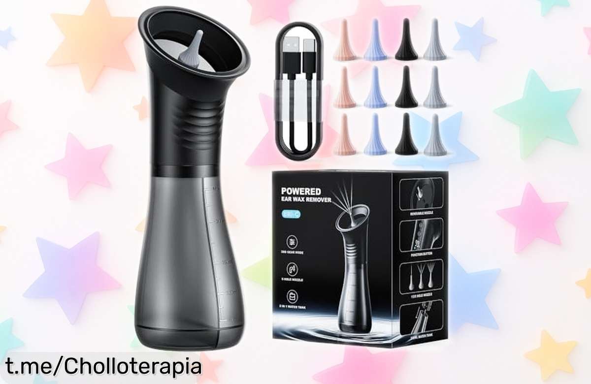 Limpiador de oídos Temodu con LED y 12 boquillas, ¡super chollo para una limpieza a fondo que te dejará orejas frescas! No dejes pasar esta oportunidad única.