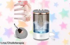 Limpiador eléctrico de brochas 3 en 1 que limpia y seca tus brochas en solo 30 segundos, ¡aprovéchalo ahora a precio regalado y disfruta de maquillaje siempre perfecto!