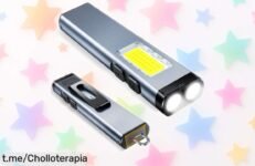 Linterna LED recargable ISEYOU con 800 lúmenes: ¡súper chollo, pequeña y potente! Ilumina tus aventuras y emergencias, no dejes escapar este precio regalado.