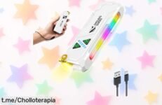 Linterna LED recargable Smiling Shark ML01: Luz multicolor y base magnética, ¡rebajada en un chollo increíble! No dejes pasar esta oportunidad para iluminar tus momentos.