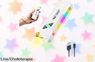 Linterna LED recargable Smiling Shark ML01: Luz multicolor y base magnética, ¡rebajada en un chollo increíble! No dejes pasar esta oportunidad para iluminar tus momentos.