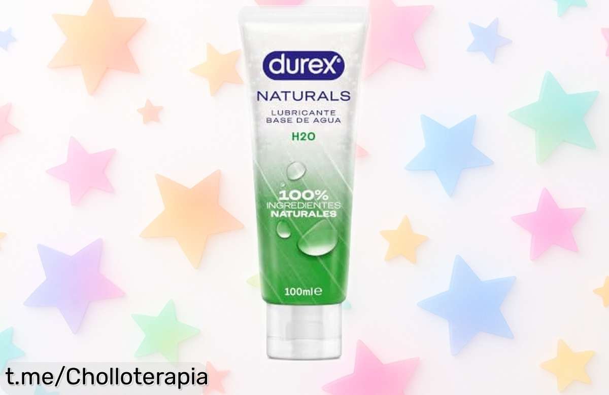 Lubricante 100% natural Durex Naturals H2O a precio de escándalo, cuida tu flora y suaviza todo: ¡no te lo puedes perder!