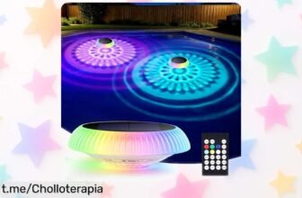 Luces LED solares para piscina y jardín con 57 colores, regalo perfecto para tus fiestas al aire libre ¡no te pierdas este ofertón increíble!