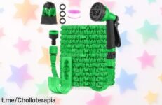 Manguera de jardín LINGKY extensible y con 8 modos de riego, ¡la oferta que no puedes dejar pasar para cuidar tus plantas sin complicaciones!