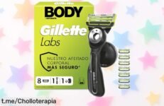 Maquinilla corporal GilletteLabs Body + Intimate con 8 recambios a precio loco, disfruta de un afeitado suave y seguro cada día. ¡No dejes pasar esta oportunidad única!