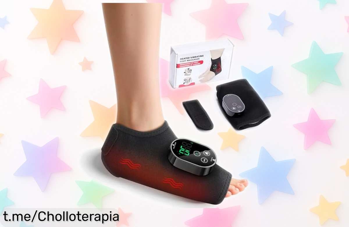 Masajeador de pies con calor y vibración ajustable, el mejor chollo para relajarte al llegar a casa, ¡aprovecha esta oferta única antes de que se agote!