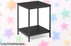 Mesa auxiliar cuadrada Amazon Basics, ¡precio regalado y montaje en un clic! Aprovecha esta oferta limitada y dale a tu hogar ese toque especial que merece.