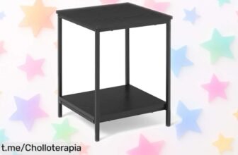 Mesa auxiliar cuadrada Amazon Basics, ¡precio regalado y montaje en un clic! Aprovecha esta oferta limitada y dale a tu hogar ese toque especial que merece.