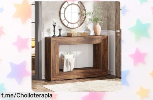 Mesa consola Tribesigns, el mueble rústico que transforma tu hogar a un precio de locura. No te lo pierdas, ¡es tu oportunidad para dar ese toque vintage!