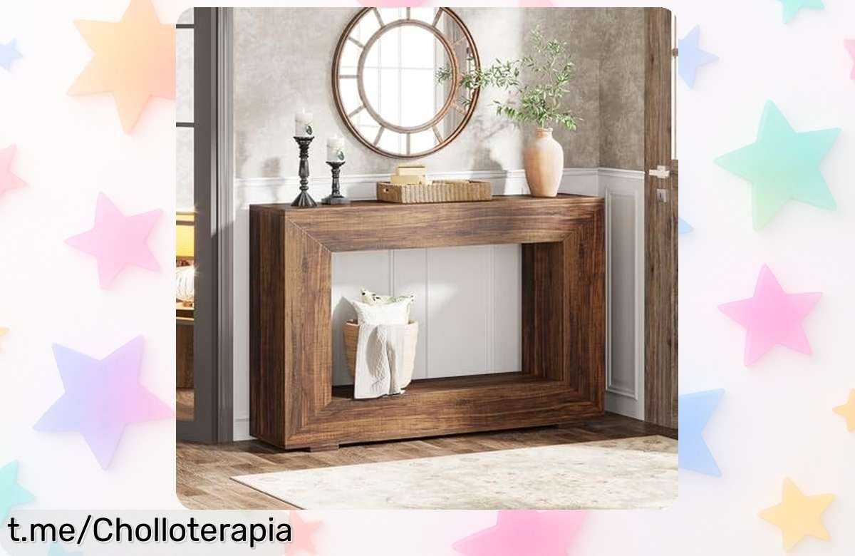 Mesa consola Tribesigns, el mueble rústico que transforma tu hogar a un precio de locura. No te lo pierdas, ¡es tu oportunidad para dar ese toque vintage!