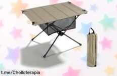 Mesa de camping ultraligera YushengTai con carga de 30 kg y bolsa portátil: el super chollo que no te puedes perder para tus planes al aire libre. ¡Compra ahora y disfruta cada aventura!