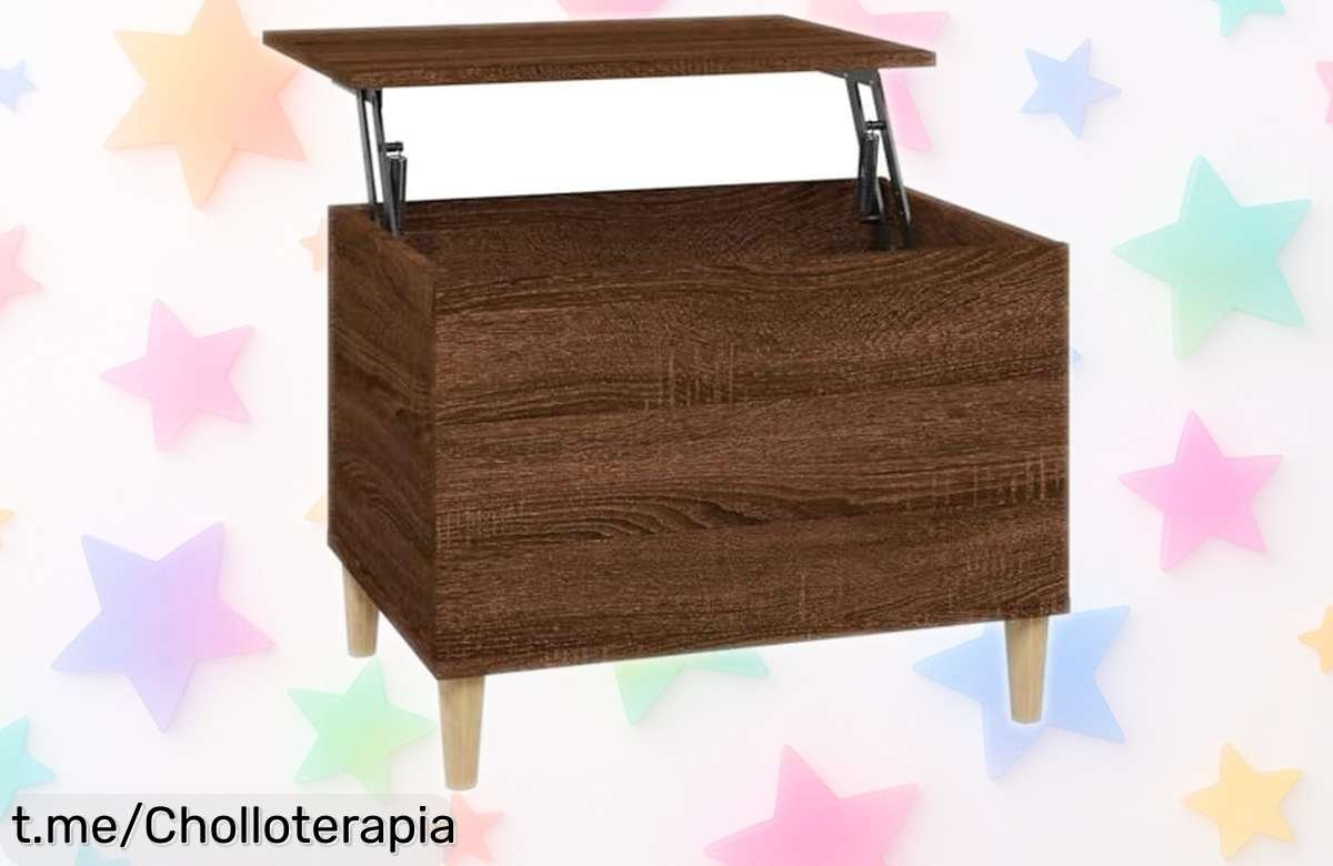 Mesa de centro elevable vidaXL con compartimento secreto, perfectas cenas y trabajar en el sofá: ¡nuevo precio loco que no puedes dejar pasar! Haz tu salón brillar ya.
