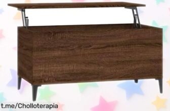 Mesa de centro elevable vidaXL, el ofertón que no pensabas encontrar: renueva tu salón con estilo y guarda todo lo que quieras ¡no te quedes sin ella!