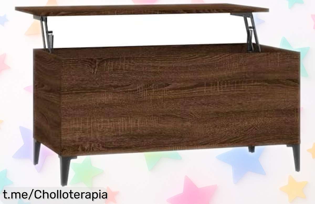 Mesa de centro elevable vidaXL, el ofertón que no pensabas encontrar: renueva tu salón con estilo y guarda todo lo que quieras ¡no te quedes sin ella!