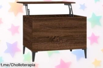 Mesa de centro vidaXL con espacio secreto y superficie elevable a precio rebajado; conviértete en el rey del hogar ¡Aprovecha este chollazo único que no querrás perderte!