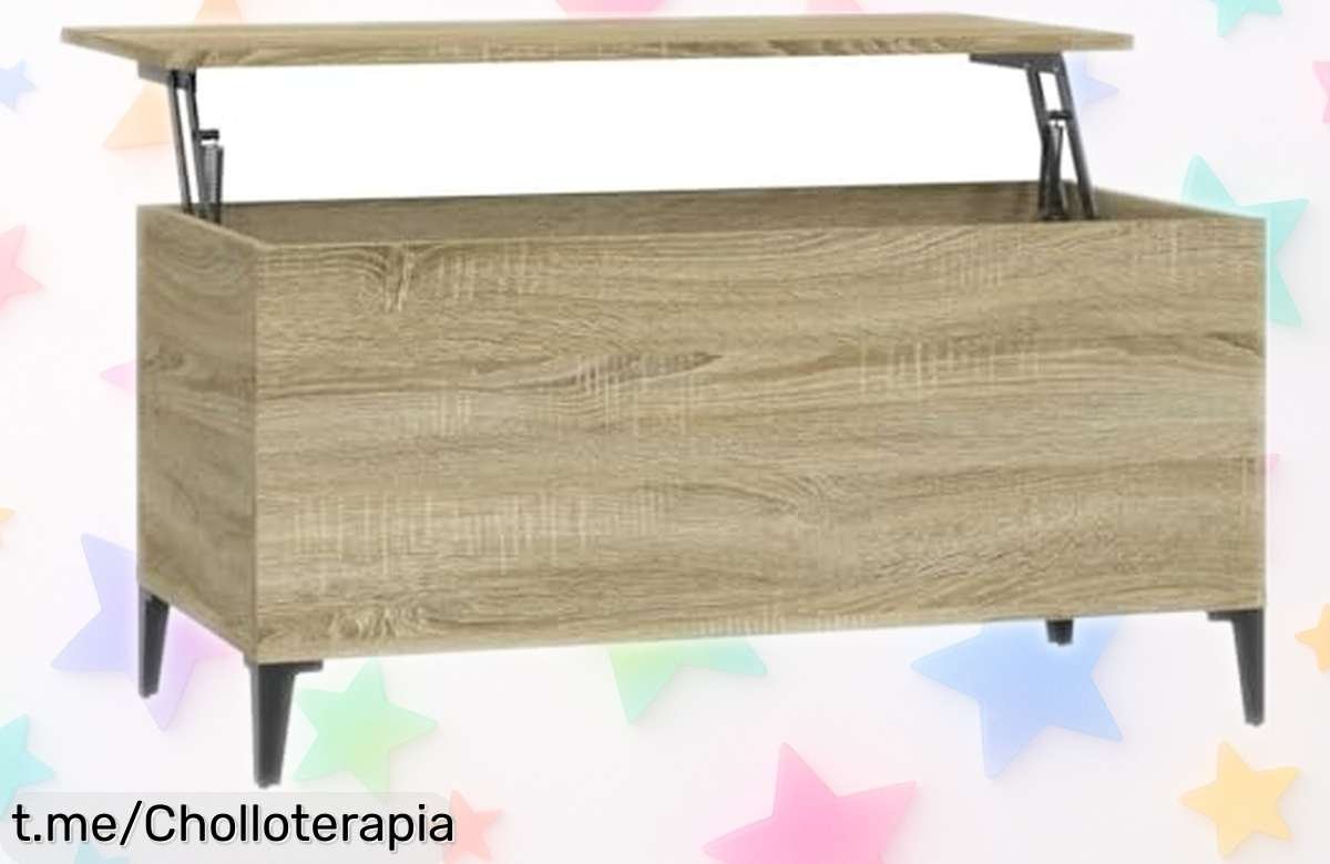 Mesa de centro vidaXL con tapa elevable y espacio secreto a un precio rebajado que te encantará, ¡aprovéchalo antes de que se agote!