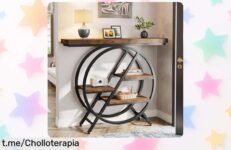 Mesa de entrada Tribesigns con 4 estantes: ¡Aprovecha este ofertón que encaja perfecto en tu hogar antes de que desaparezca!