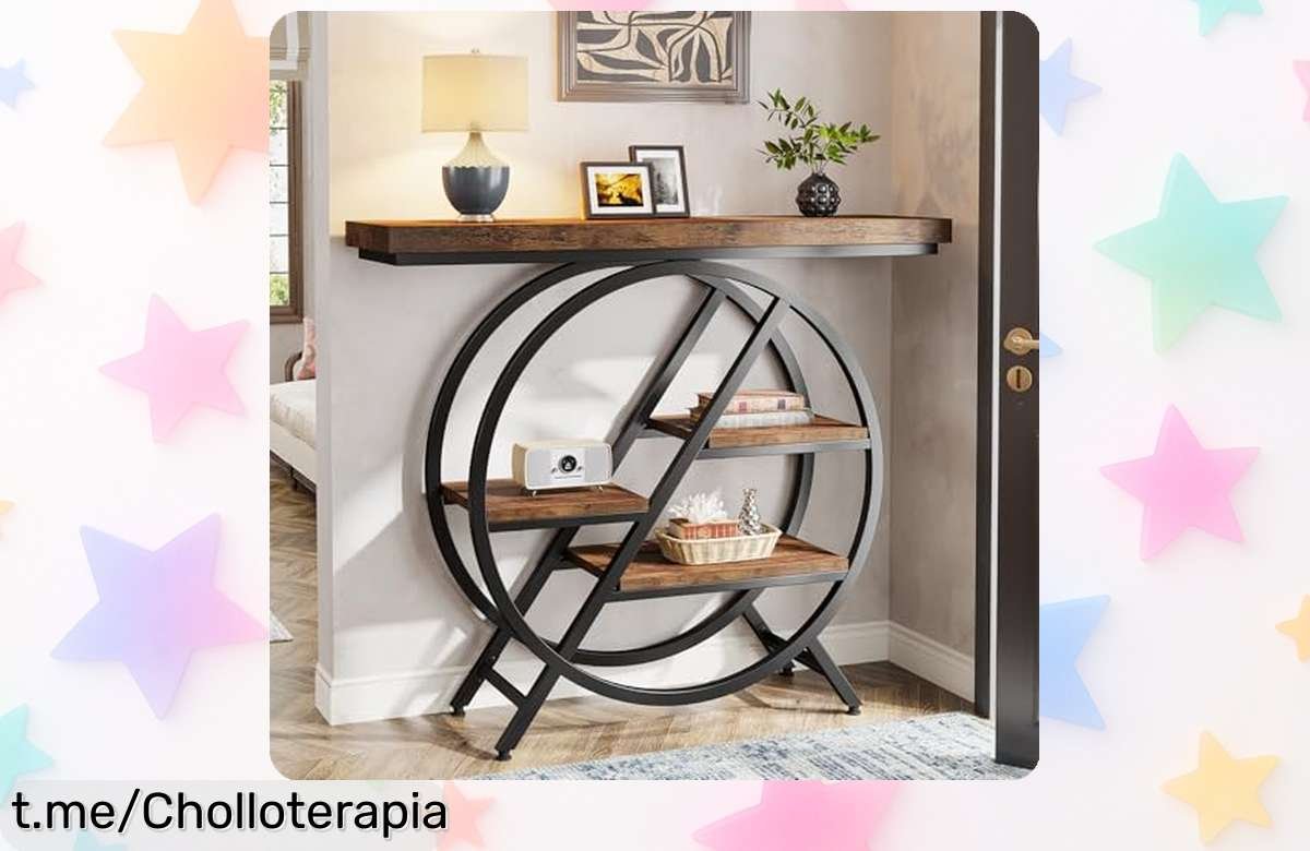 Mesa de entrada Tribesigns con 4 estantes: ¡Aprovecha este ofertón que encaja perfecto en tu hogar antes de que desaparezca!