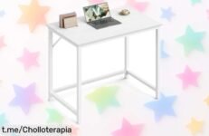 Mesa de oficina VASAGLE LWD038W44, perfecta para teletrabajo, ahora a un precio de ganga y lista en minutos. ¡No te quedes sin la tuya y dale vida a tu espacio hoy!