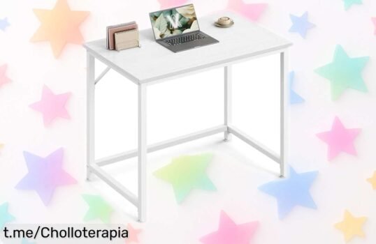 Mesa de oficina VASAGLE LWD038W44, perfecta para teletrabajo, ahora a un precio de ganga y lista en minutos. ¡No te quedes sin la tuya y dale vida a tu espacio hoy!