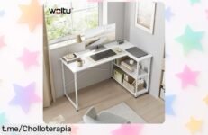 Mesa en L WOLTU para ordenador: un chollazo que revienta precios y convierte cualquier rincón en tu espacio ideal para currar sin líos, ¡aprópiate de esta oferta antes que se agote!