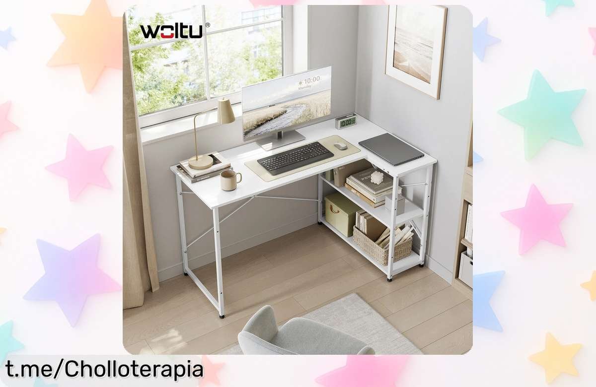 Mesa en L WOLTU para ordenador: un chollazo que revienta precios y convierte cualquier rincón en tu espacio ideal para currar sin líos, ¡aprópiate de esta oferta antes que se agote!