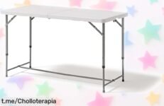 Mesa plegable portátil KG KITGARDEN, ajustable y súper fácil de llevar: ¡hoy puedes disfrutar cómodamente en cualquier lugar con este ofertón que no querrás dejar pasar!