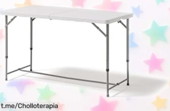 Mesa plegable portátil KG KITGARDEN, ajustable y súper fácil de llevar: ¡hoy puedes disfrutar cómodamente en cualquier lugar con este ofertón que no querrás dejar pasar!