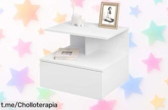 Mesita de noche flotante WOLTU a precio loco: optimiza tu espacio con diseño moderno y montaje fácil. ¡Transforma tu cuarto hoy mismo, no te lo pierdas!