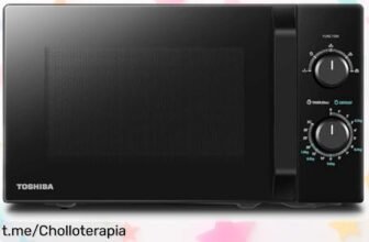 Microondas Toshiba MW2MM20P(BK) de 20L: ofertón con descongelación fácil y luz LED, ¡rebajado a un precio loco que no verás otra vez!