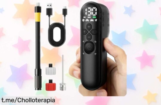 Mini bomba eléctrica GPUTEK que infla tu bici en minutos y se apaga sola, ¡super chollo con este gadget práctico! No te lo pierdas, es la oportunidad perfecta para estar siempre listo.