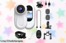 Mini cámara deportiva OBEST con visión 360: ¡ofertón único para grabar tus aventuras bajo cualquier luz! Aprovecha este chollo y captura cada momento emocionante ahora mismo.
