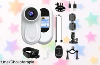 Mini cámara deportiva OBEST con visión 360: ¡ofertón único para grabar tus aventuras bajo cualquier luz! Aprovecha este chollo y captura cada momento emocionante ahora mismo.