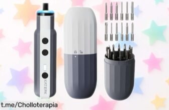 Mini destornillador eléctrico Katerk con 12 puntas magnéticas y batería que aguanta más de 1000 tornillos por carga, ¡aprovéchalo a un precio loco antes de que se esfume!