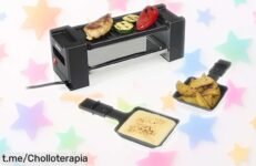 Mini grill raclette Tristar para 2 personas a un precio inesperado, ideal para cenas suaves y momentos inolvidables; disfruta de esta ganga antes que se acabe.